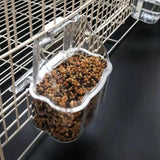 Transparent Bird Supplies Bird Cage Feeder Plastic Easy to Install Use and Clean Durable Food Grade Plastic Bird Gift