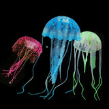 2/1PCS Colorful Artificial Glowing Effect Jellyfish Fish Tank Aquarium Decor Mini Submarine Ornament Decor Aquatic Pet Supplies