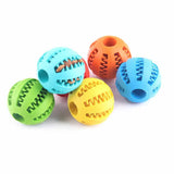 Dog Chew Toy Teeth Cleaning Snack Ball Pet Dog Toy Ball Natural Rubber Super Tough Interactive Bouncy Pet Supplies