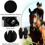 Equestrian Horses Glove Horse Riding Gloves Women Anti Slip Bike Full Finger Outdoor Sports Equipment Black Purple Drop Shipping