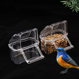 Transparent Bird Supplies Bird Cage Feeder Plastic Easy to Install Use and Clean Durable Food Grade Plastic Bird Gift