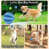 Dog Chew Toy Teeth Cleaning Snack Ball Pet Dog Toy Ball Natural Rubber Super Tough Interactive Bouncy Pet Supplies