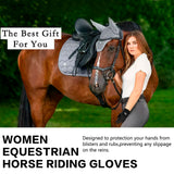 Equestrian Horses Glove Horse Riding Gloves Women Anti Slip Bike Full Finger Outdoor Sports Equipment Black Purple Drop Shipping