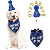 Pet Party Decoration Set Dog Birthday Triangle Scarf Hat Bow Tie Dog Birthday Decoration Supplies Dog Supplies